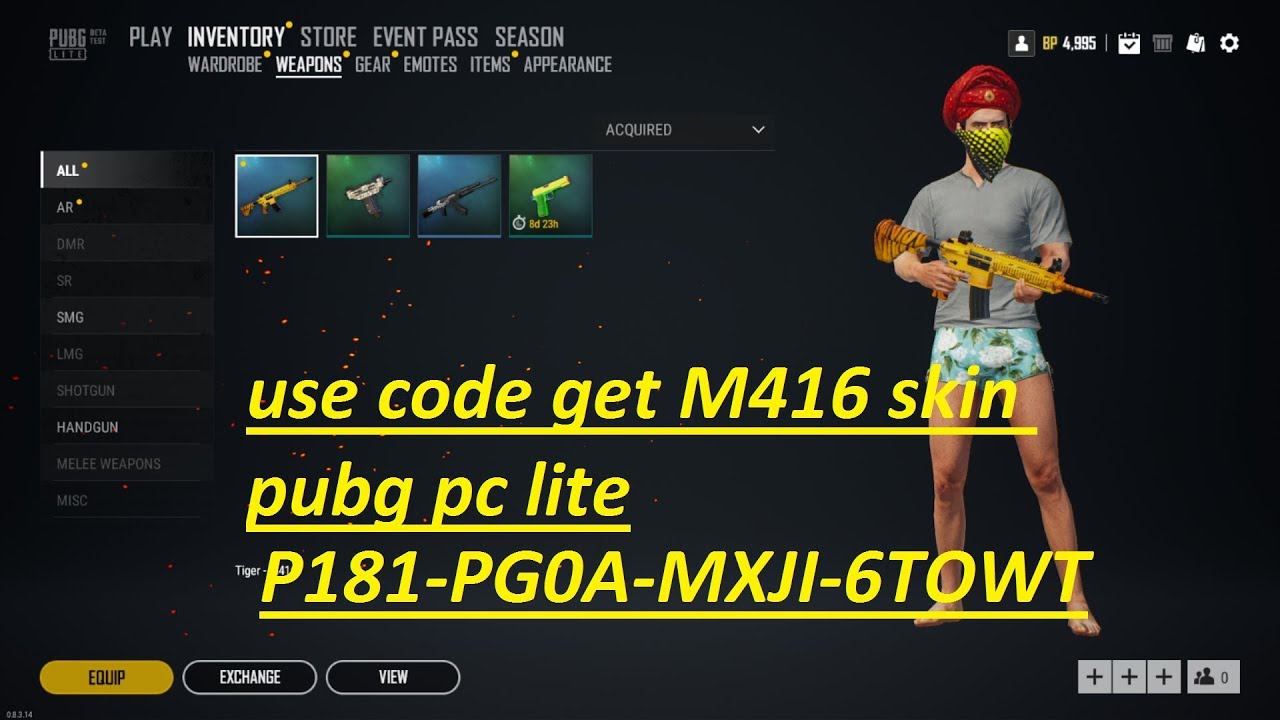 gift code for pubg pc